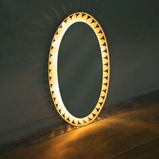 Space age 70s spiegel Hillebrand, organic shaped mirror