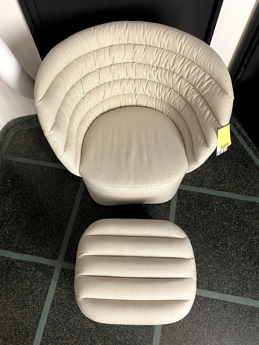 Fest Phoebe lounge chair met pouf