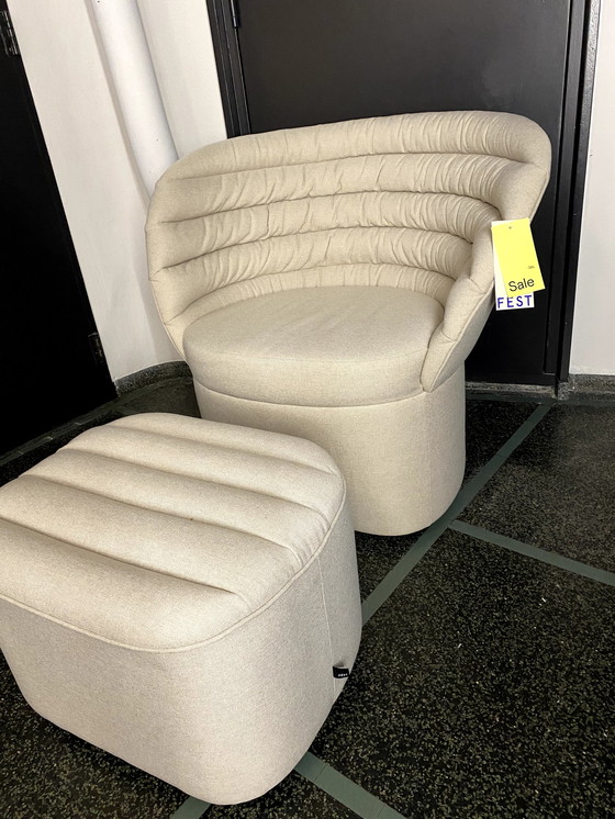 Image 1 of Fest Phoebe lounge chair met pouf