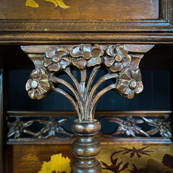 Image 1 of Vintage Etagere Kast – in de Stijl van Émile Gallé