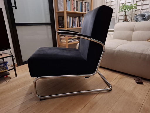 Dutch Originals Fauteuil 405 Zwarte Ribstof