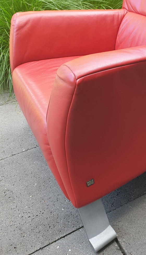 Image 1 of Rolf Benz 322 fauteuil rood leer