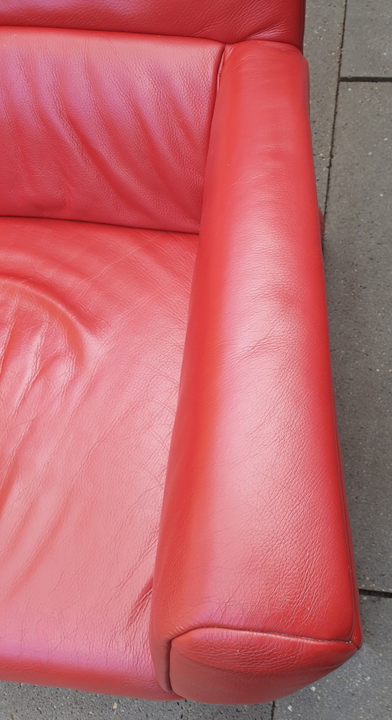 Image 1 of Rolf Benz 322 fauteuil rood leer