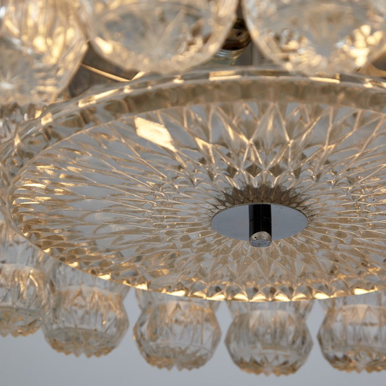 Image 1 of Glas en Chroom Kroonluchter