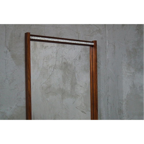 Image 1 of Scandinavische vintage spiegel in rozenhout, Zweden 1960