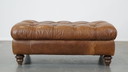 Grote Chesterfield Hocker Gemaakt Van Rundleer