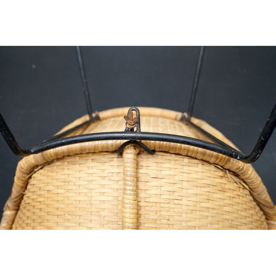 Image 1 of Paar vintage Cocktail rieten fauteuils, Duitsland 1960