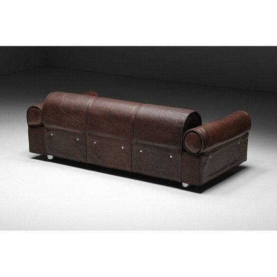 Image 1 of Vintage bruine buffelleer sofa van Marzio Cecchi, 1970