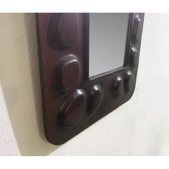 Image 1 of Hongaarse spiegel in leer uit Mid Century, 1960