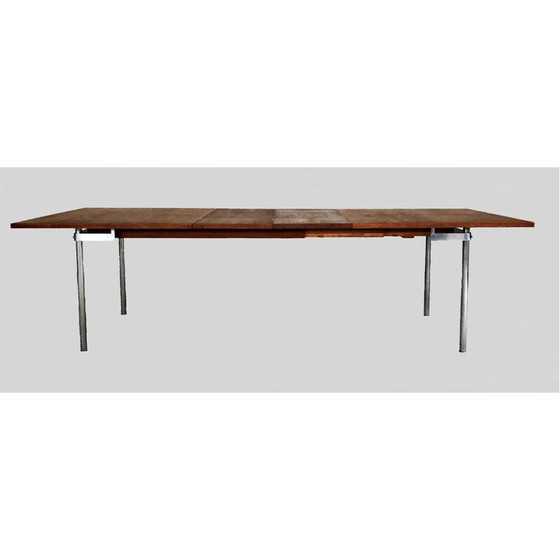 Image 1 of Vintage uitschuifbare eettafel in teak van Hans Wegner voor Andreas Tuck