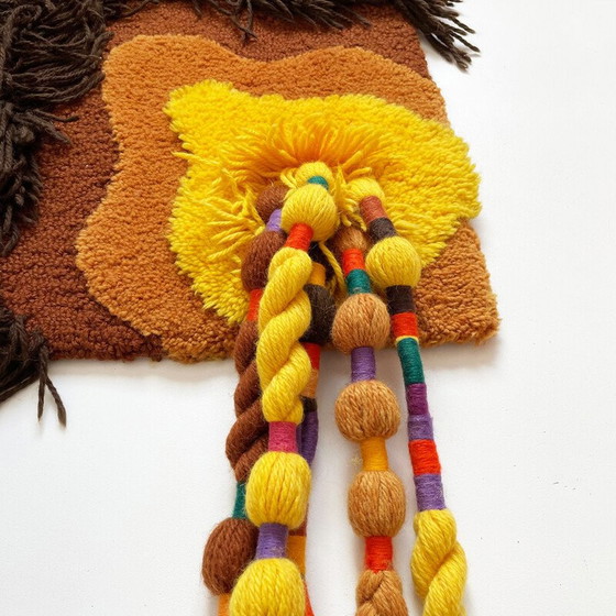 Image 1 of Vintage katoenen wollen wandkleed van Ewald Kröner voor Schloss Hackhausen, Duitsland 1970