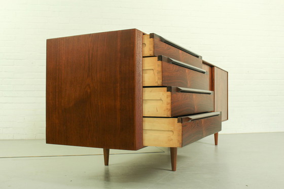 Image 1 of Deens palissander & teak dressoir van Ib Kofod Larsen voor Fredericia Møbelfabrik 1950's