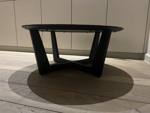 Ronde Salontafel Zwart Fineer