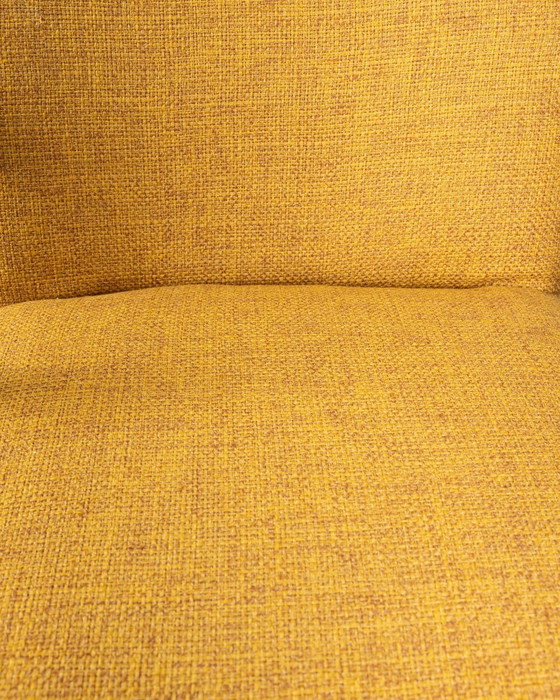 Image 1 of Vintage Italiaanse fauteuil in gele stof, jaren 1960
