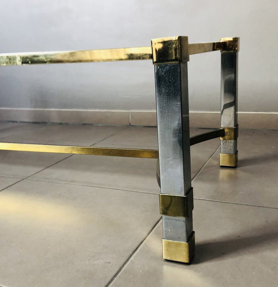 Image 1 of Hollywood Regency Vintage Verchroomde Salontafel