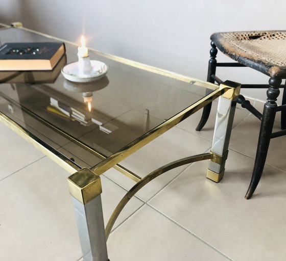 Image 1 of Hollywood Regency Vintage Verchroomde Salontafel