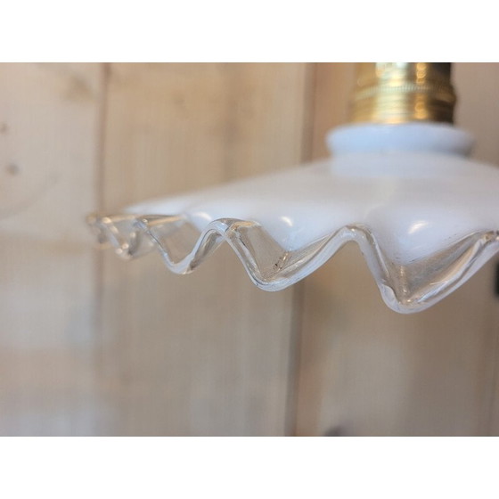 Image 1 of Vintage "Froufrou" hanglamp in opaline en glazen kralen