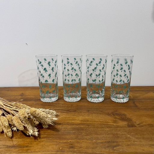 Set van 4 vintage glazen