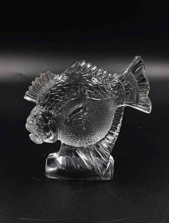 Image 1 of Beeldje Poisson Art Déco Verre Moulé Pressé Signé Ferjac Frankrijk Années 1920 1930