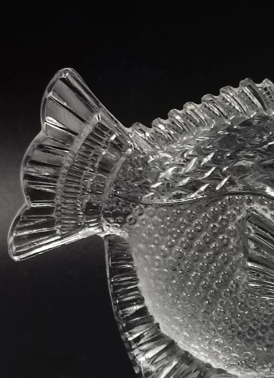 Image 1 of Beeldje Poisson Art Déco Verre Moulé Pressé Signé Ferjac Frankrijk Années 1920 1930