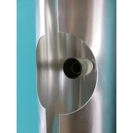 Image 1 of Vintage Space Age wandlamp van geborsteld aluminium, Frankrijk 1970