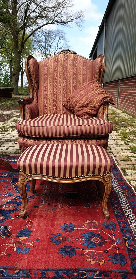 Image 1 of Lodewijk Barok Fauteuils Met Voetenbankje 