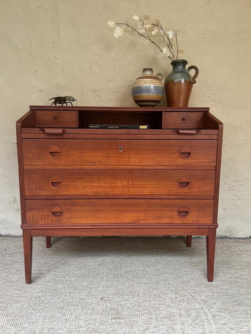 Teak Houten Secretaire Met Lades Deens Design