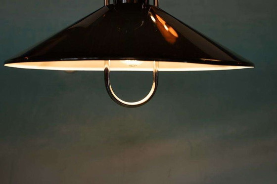 Image 1 of Space age hanglamp groen, Vintage Swedish 70s pendant