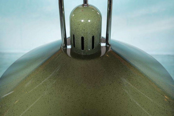 Image 1 of Space age hanglamp groen, Vintage Swedish 70s pendant