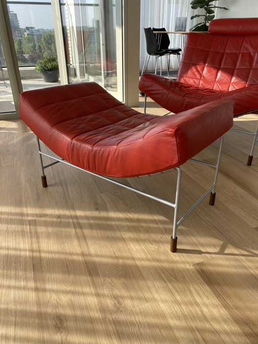 Leolux volare fauteuil + poef