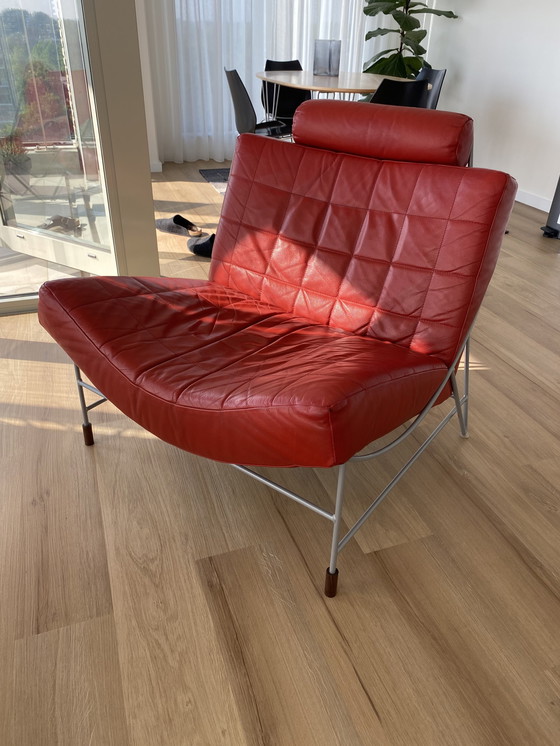 Image 1 of Leolux volare fauteuil + poef