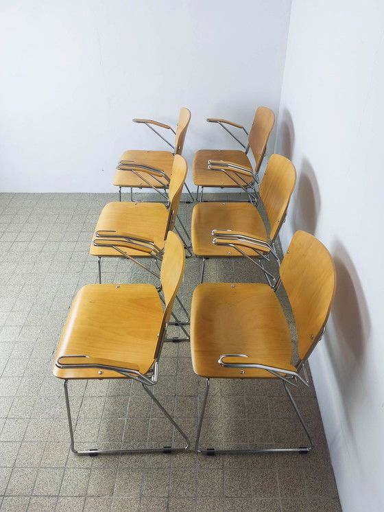 Image 1 of 6x Vintage eetkamerstoel