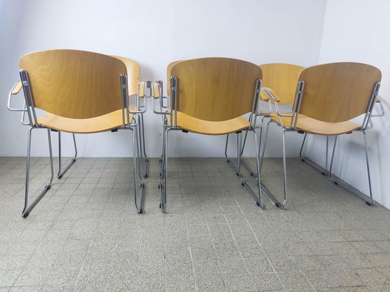 Image 1 of 6x Vintage eetkamerstoel