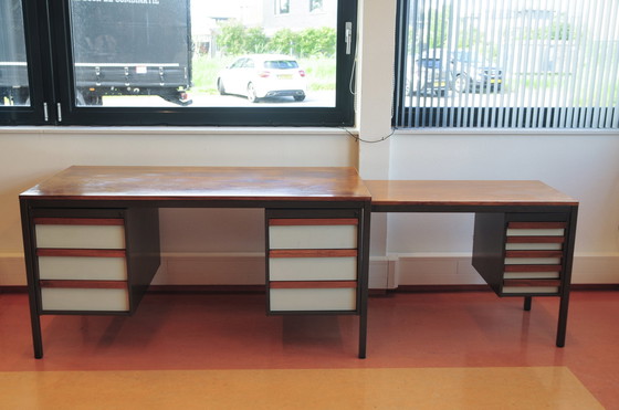 Image 1 of Emmein dubbel metalen bureau