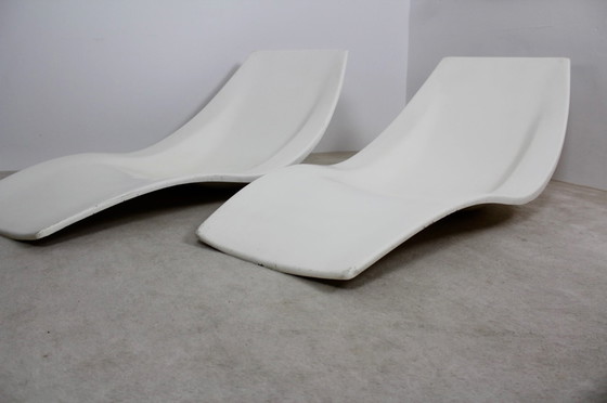 Image 1 of 2 x franse terras chaise longues