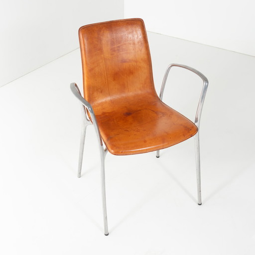 6x Gorka Akaba designstoelen bruin leer