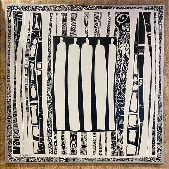 Image 1 of Vintage schilderij "De reuzen" van Alain Carpentier