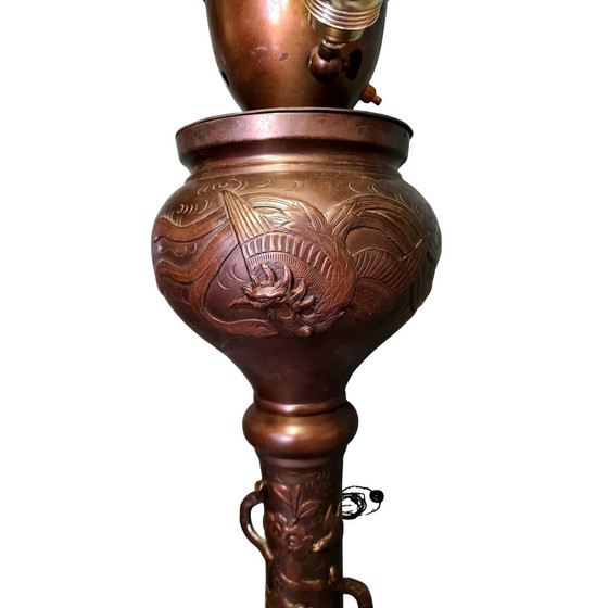 Image 1 of Antiek Bronzen Vloerlamp