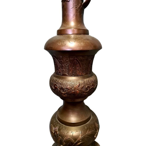 Image 1 of Antiek Bronzen Vloerlamp