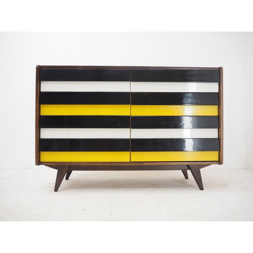 Vintage dressoir in hout en gelakt door Jiri Jiroutek, Tsjecho-Slowakije 1960