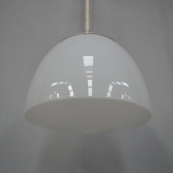 Image 1 of 2 x Gispen opaline glass pendant lamps