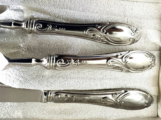 Image 1 of Set van 3 bestekken met keurmerk van Solingen Verzilverd 800