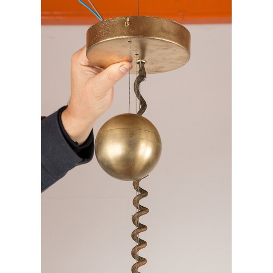 Image 1 of Vintage Orion hanglamp in glas en messing van Schwarz en Staff Leuchten voor Staff Leuchten, Duitsland 1965