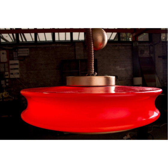 Image 1 of Vintage Orion hanglamp in glas en messing van Schwarz en Staff Leuchten voor Staff Leuchten, Duitsland 1965