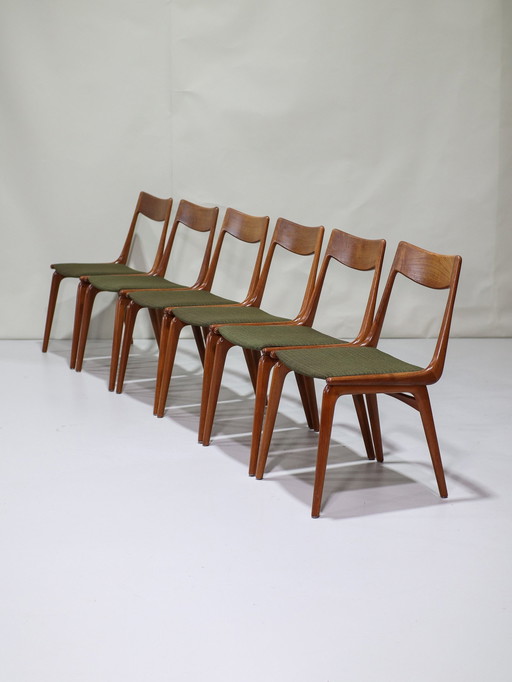 6X Eetkamerstoelen Boomerang 370 Alfred Christensen Deens