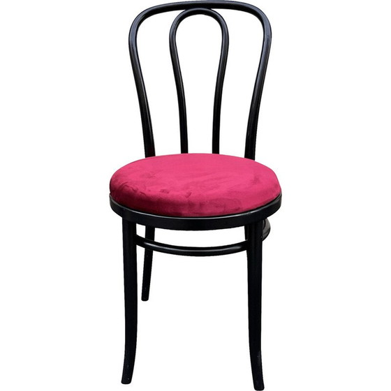 Image 1 of Vintage beukenhouten en stoffen stoelen van Michael Thonet voor Ton, Polen 1970