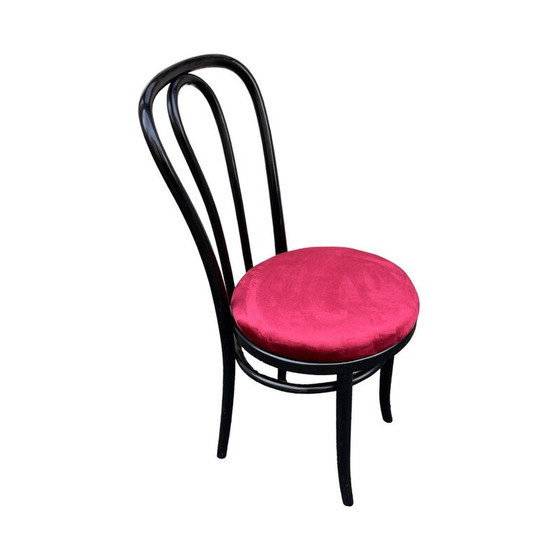 Image 1 of Vintage beukenhouten en stoffen stoelen van Michael Thonet voor Ton, Polen 1970
