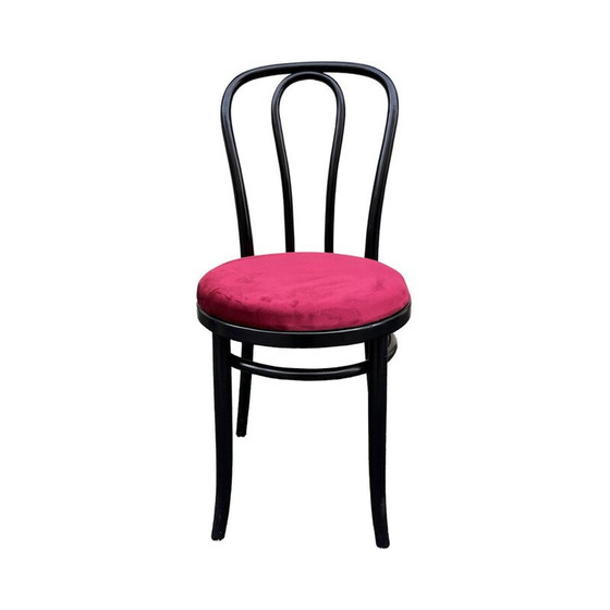Image 1 of Vintage beukenhouten en stoffen stoelen van Michael Thonet voor Ton, Polen 1970