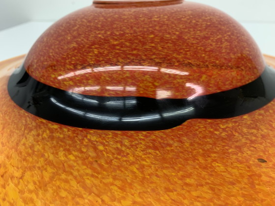 Image 1 of Orange Glass Design Fruit Bowl , 1990'S