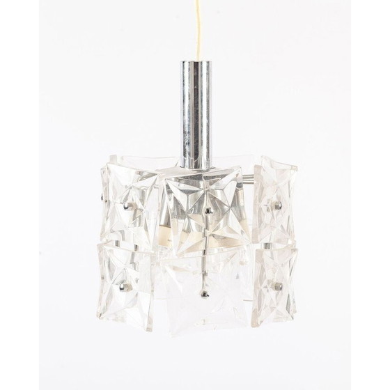 Image 1 of Vintage hanglamp van kristalglas en metaal, Duitsland 1960